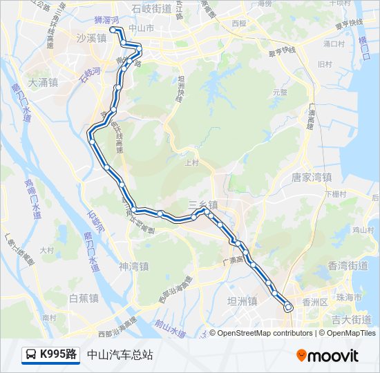K995路 bus Line Map