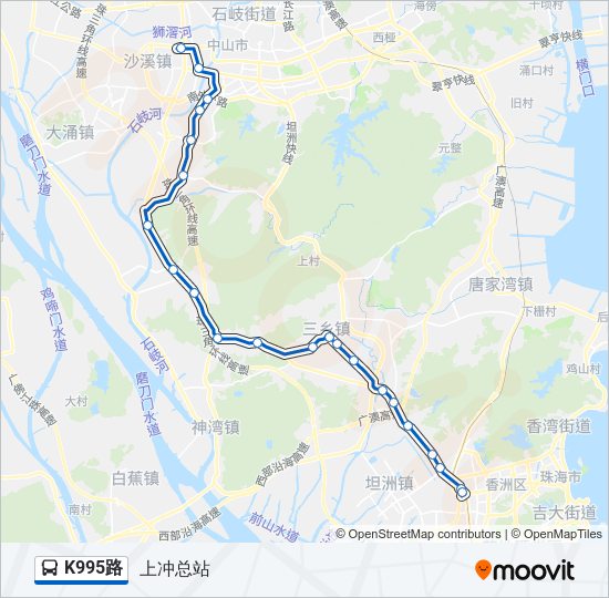 K995路 bus Line Map