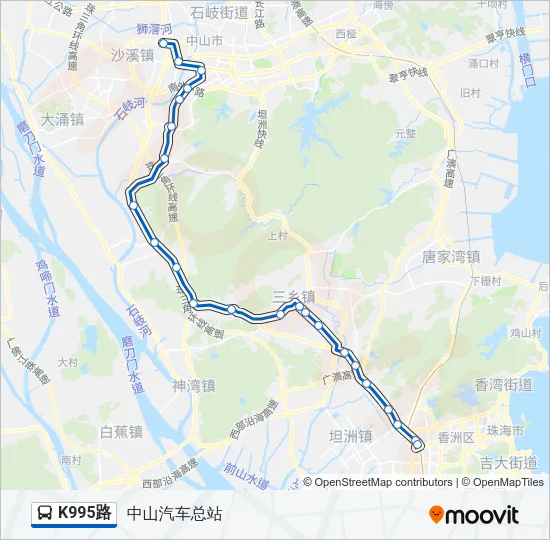 K995路 Bus Line Map