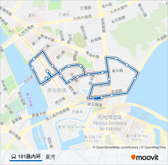 101路内环 Bus Line Map
