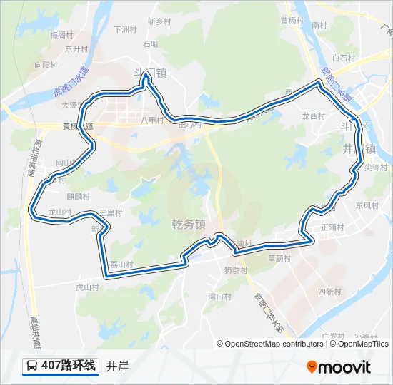 407路环线 Bus Line Map