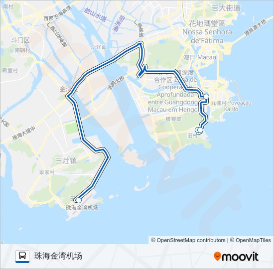 机场大巴长隆度假区线 bus Line Map