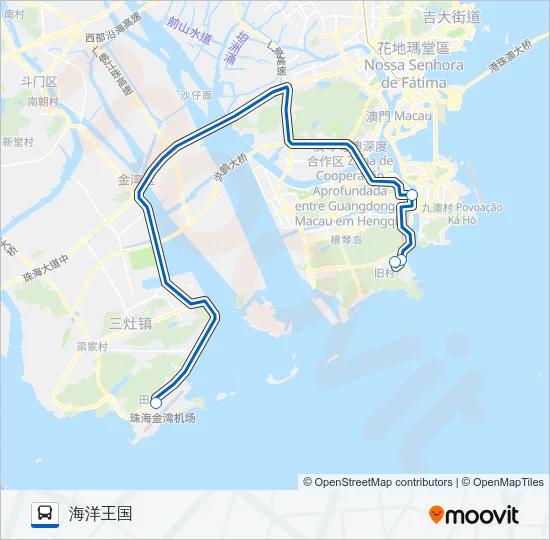 机场大巴长隆度假区线 Bus Line Map