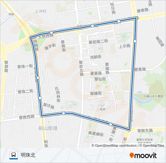 公交102周一至五下午班路的线路图