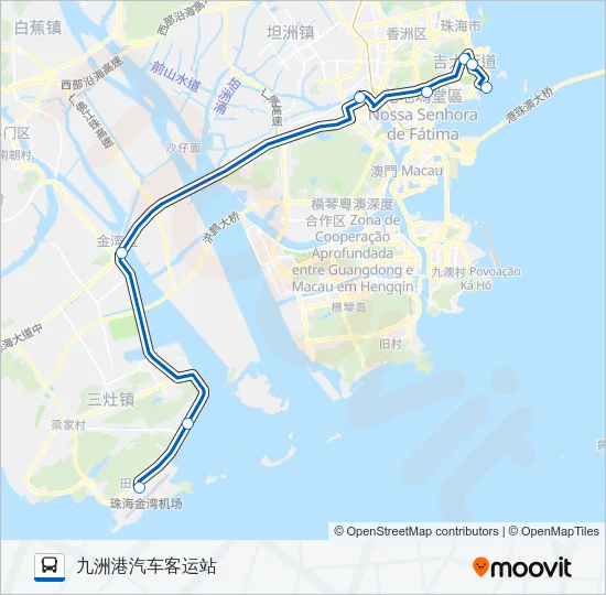 公交机场大巴吉大(逢40分发车)路的线路图