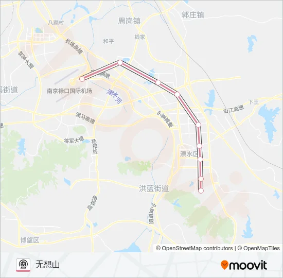 S7号线(宁溧城际) Metro Line Map