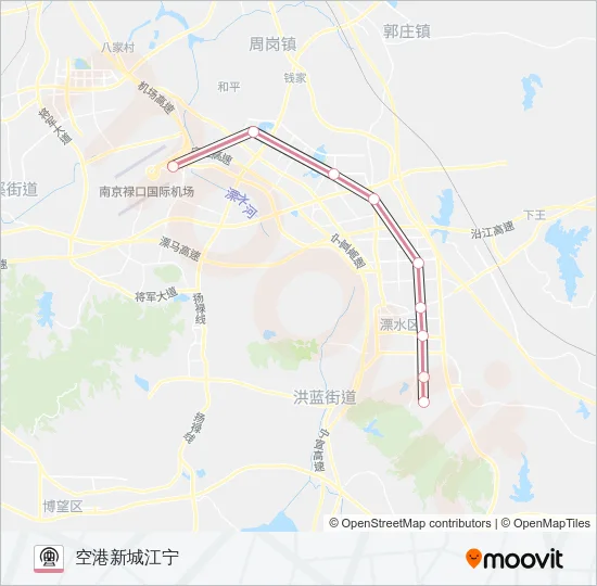 S7号线(宁溧城际) Metro Line Map