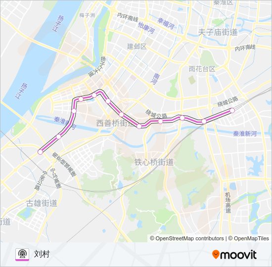 地铁S3号（宁和城际）路的线路图