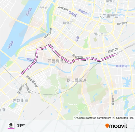 地铁S3号（宁和城际）路的线路图
