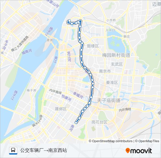 公交21路的线路图