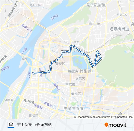 公交45路的线路图