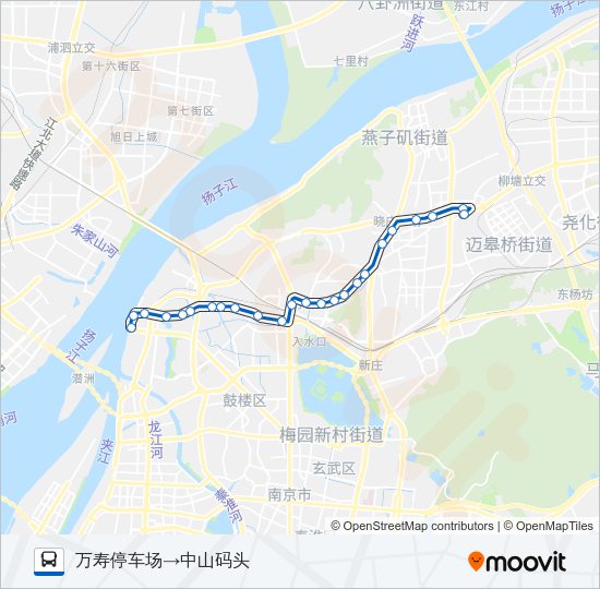 公交54路的线路图