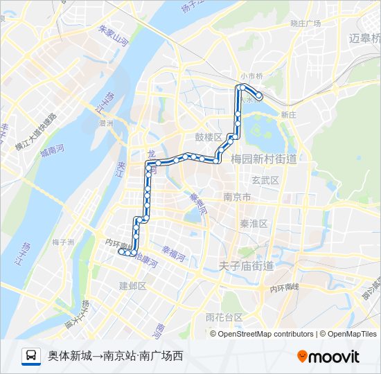 公交56路的线路图