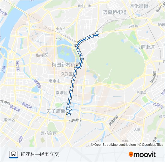 公交58路的线路图