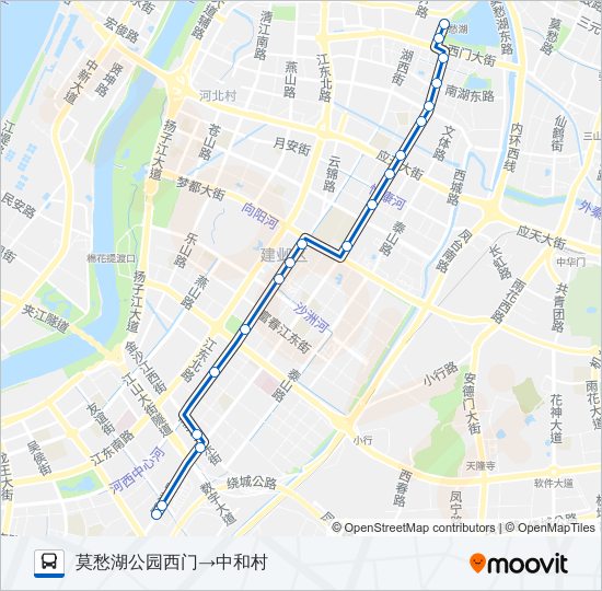 公交92路的线路图