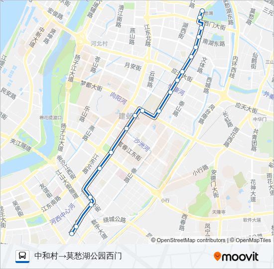 公交92路的线路图