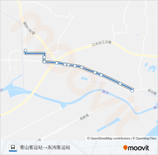 公交东青路的线路图