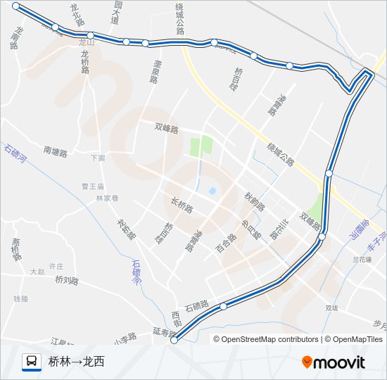 公交桥西路的线路图