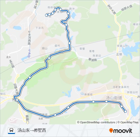 公交汤桦路的线路图