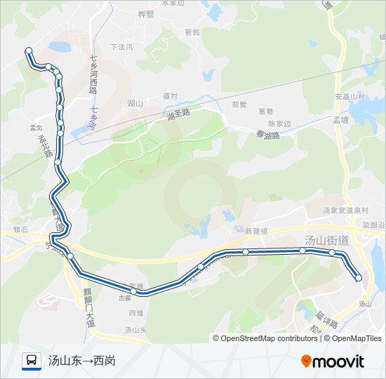 汤西线 bus Line Map