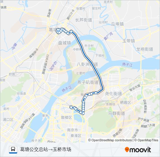 公交玉葛路的线路图