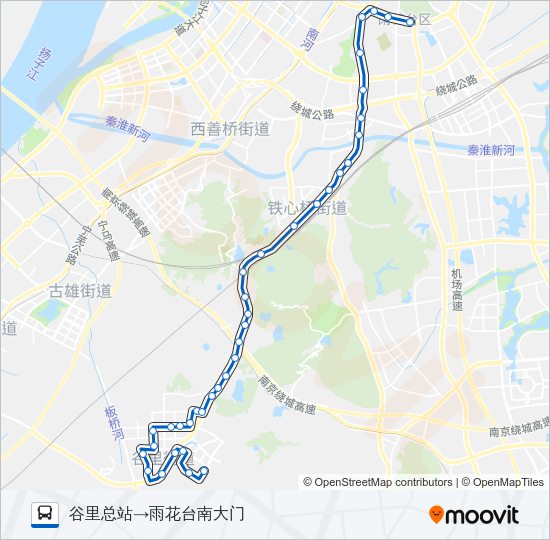 雨谷线 Bus Line Map