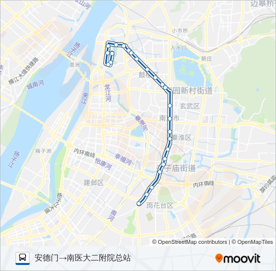 公交100路的线路图