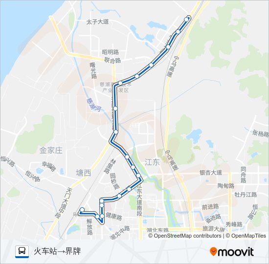 公交125路的线路图