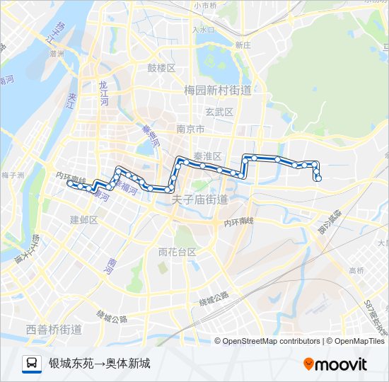 公交128路的线路图