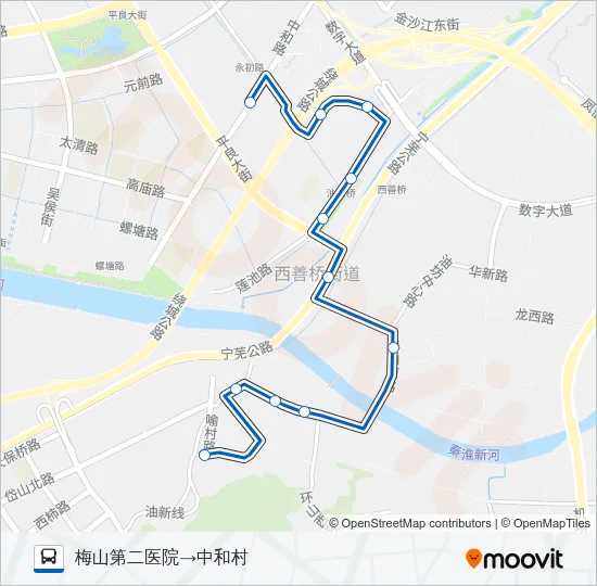 135路 Bus Line Map