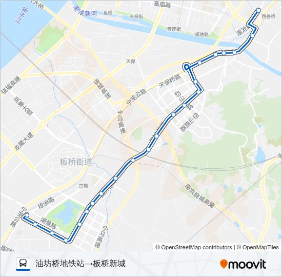 公交182路的线路图