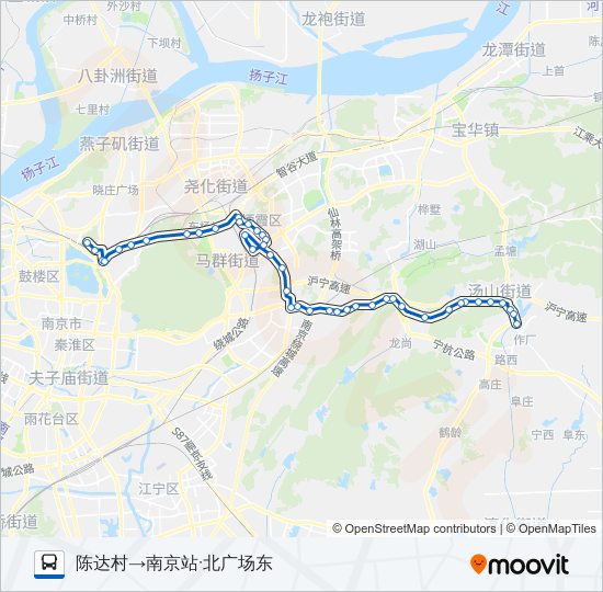 公交208路的线路图