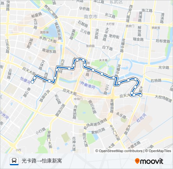 公交301路的线路图