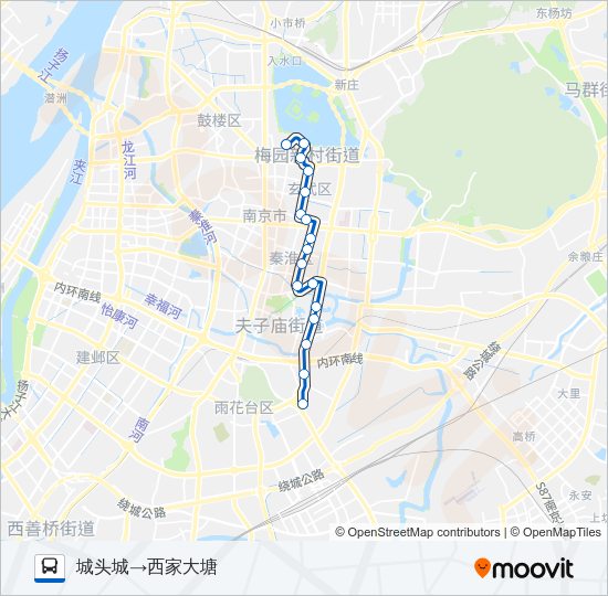 公交304路的线路图