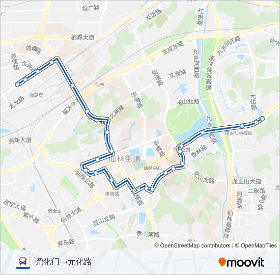 公交322路的线路图