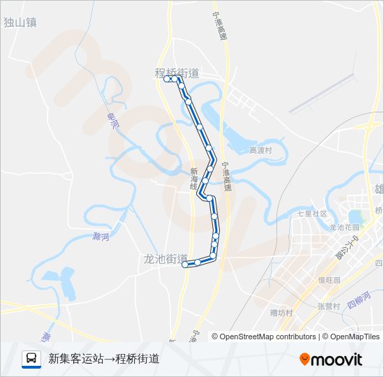 公交444路的线路图