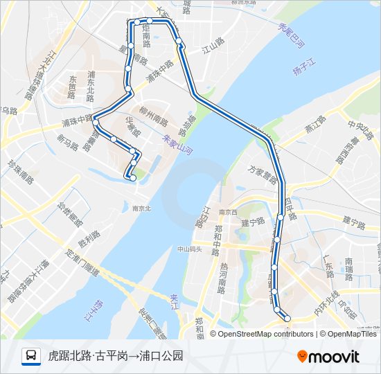 公交572路的线路图