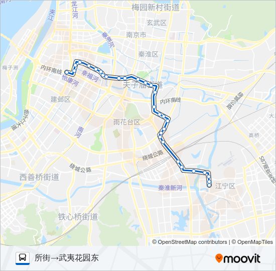 公交703路的线路图