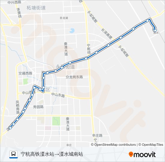 溧水1路 Bus Line Map