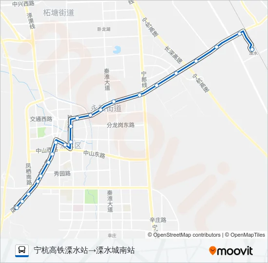 溧水1路 Bus Line Map