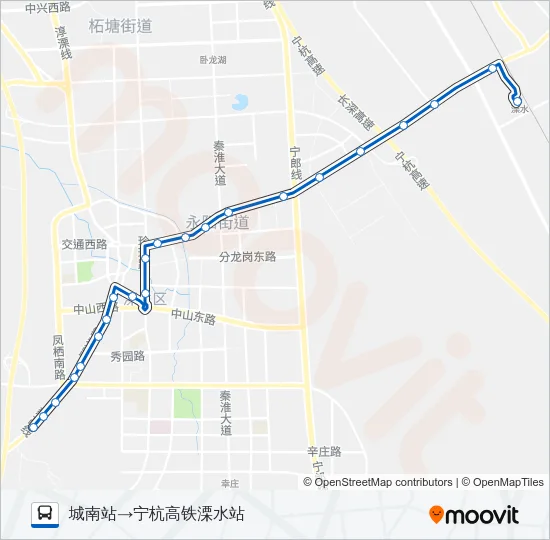 公交溧水1路的线路图