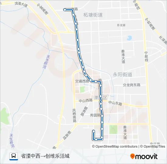 公交溧水2路的线路图