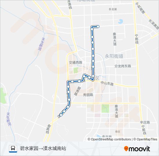 公交溧水3路的线路图