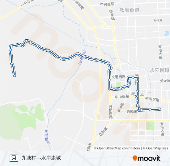 公交溧水5路的线路图