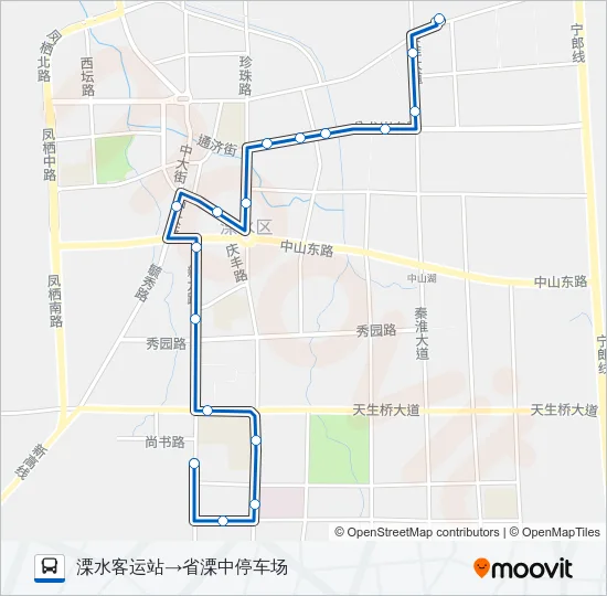 溧水8路 Bus Line Map