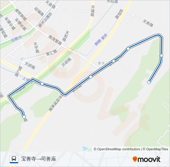 公交90区间路的线路图