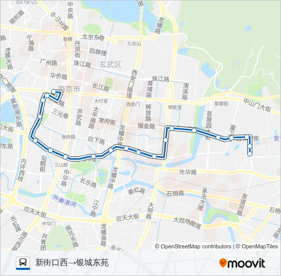 Y4路夜间 Bus Line Map