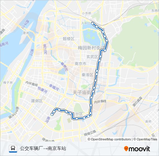 Y8路夜间 Bus Line Map