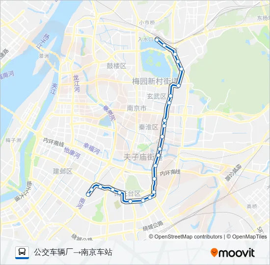 Y8路夜间 Bus Line Map
