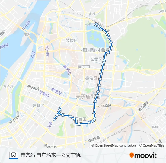 Y8路夜间 Bus Line Map